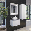 Зеркало для ванной COMFORTY "Марсель-60" белый матовый, LED-подсветка, бесконтактный сенсор, 00-00001278CF