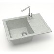 Мойка из искусственного камня Agava Агата Светло серый 575x470х200 матовая, 150/Q10