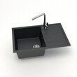 Мойка из искусственного камня Agava AGATA черный 750х505x218 матовая, Коллекция 161, 161/Q4