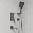 Душевой гарнитур IDDIS с тропическим, ручным душем и изливом, матовый графит, Parker, PARGM03i68