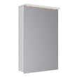 Шкаф-зеркало Lemark ZENON 50х80 см 1 дверный, петли слева, с козырьком-подсветкой, с розеткой, цвет корпуса: Белый глянец LM50ZS-Z