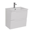 Тумба под умывальник Lemark MIANO 60 см подвесная, 2 ящика, цвет корпуса, фасада: Белый глянец LM06M60T